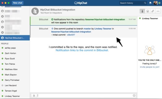 HipChat BitBucket Integration