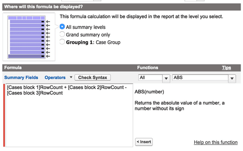 Salesforce Cross Block Formula