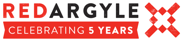 Red Argyle Boutique Salesforce Agency - 5 Year Anniversary Logo