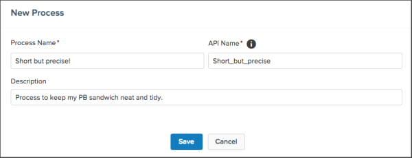 Process Builder Best Practices: Short and concise names